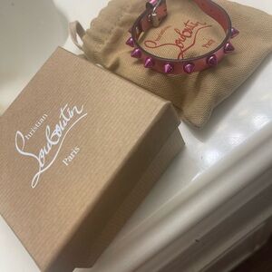 Christian Louboutin hot pink Studded Bracelet